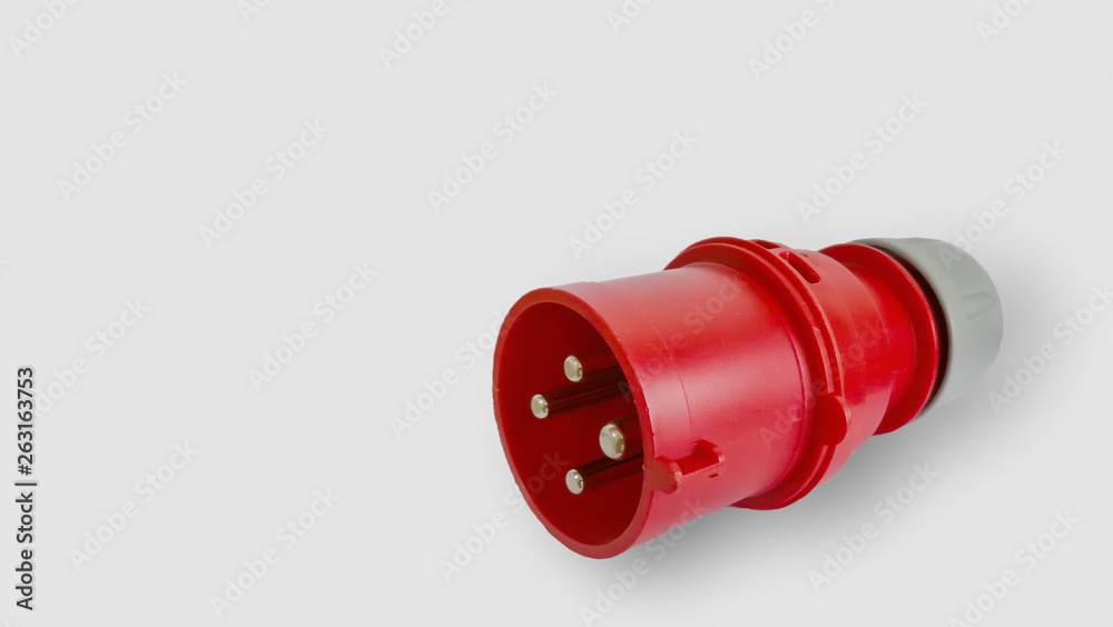 The plug power three-phase - Stock image.Cable, Electrical Component, Power Line, Poland, Electric Plug The plug power three-phase - Stock image.Cable, Electrical Component, Power Line, Poland, Electric Plug