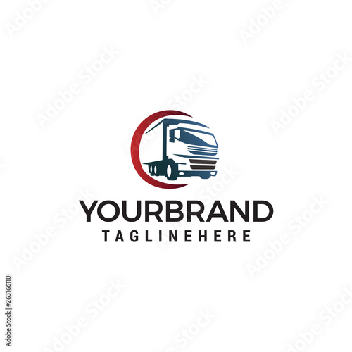 Free Download truck Transportation logo design concept template vector - GFXLoad