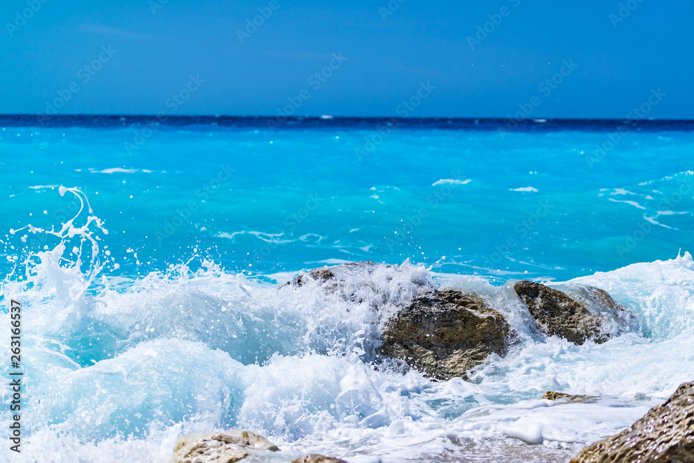 Fototapeta premium Wild sea in Lefkas