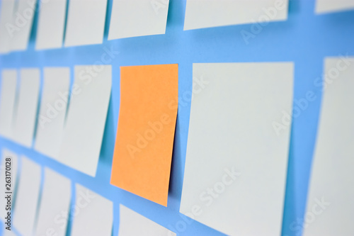 Wall with sticky notes