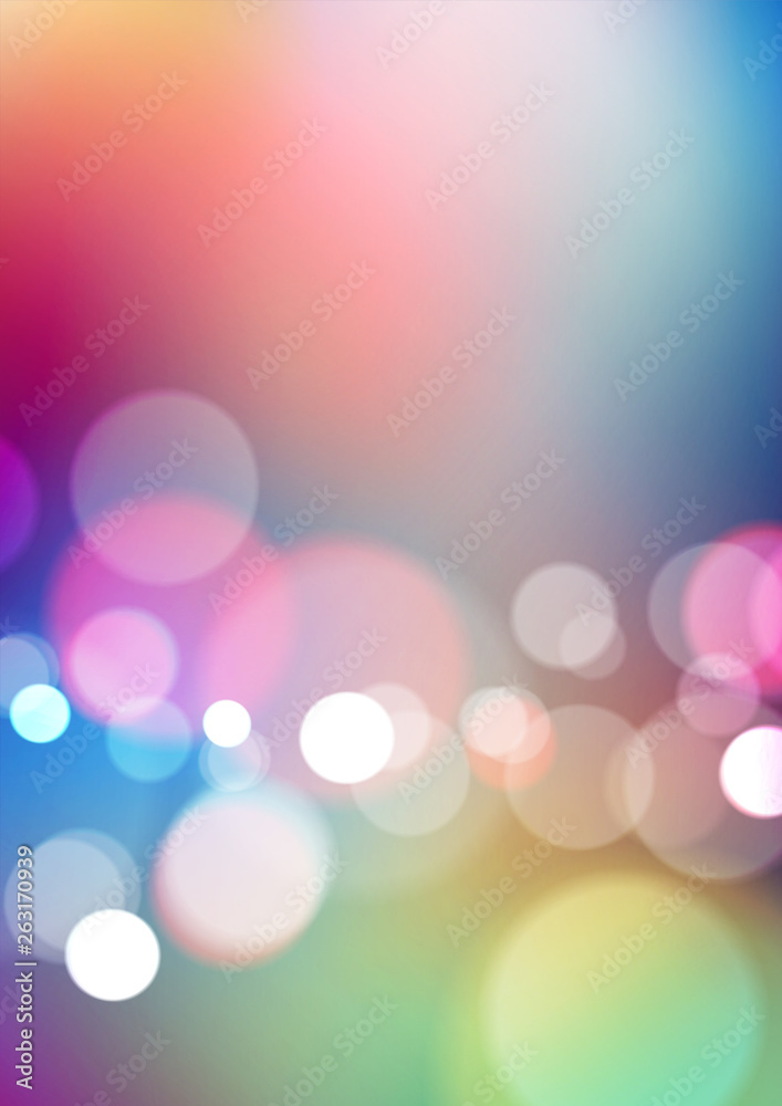 Abstract blurred colorful background with bokeh light