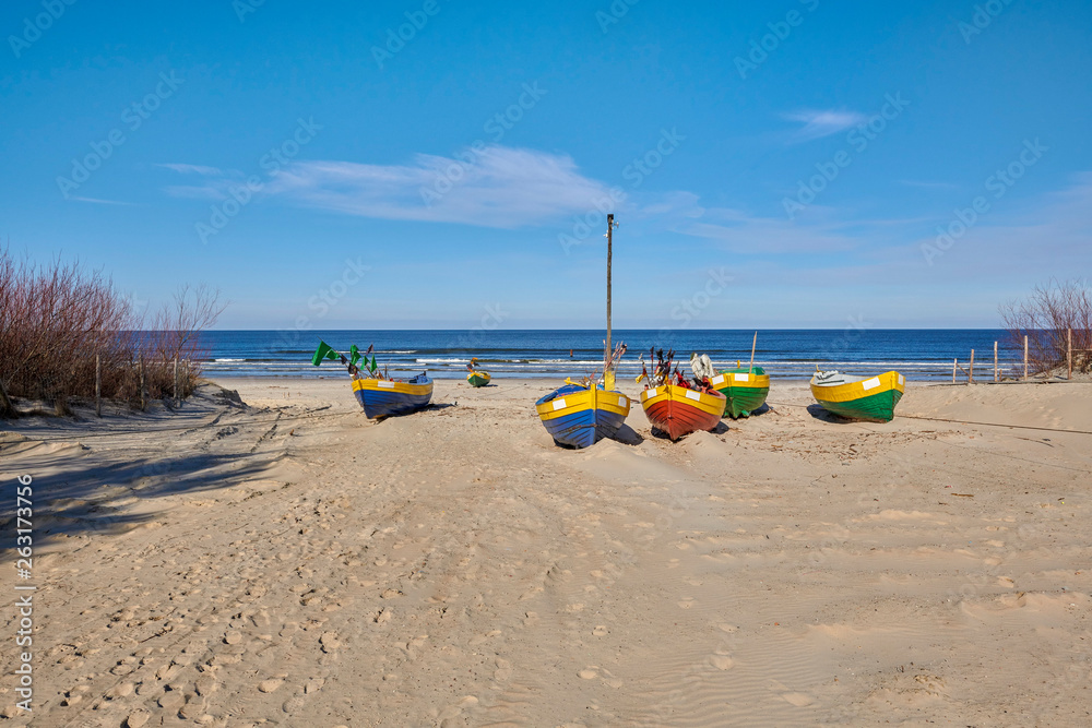 Fishing boats on the Baltic Sea, Jantar, Poland Fishing boats on the Baltic Sea, Jantar, Poland