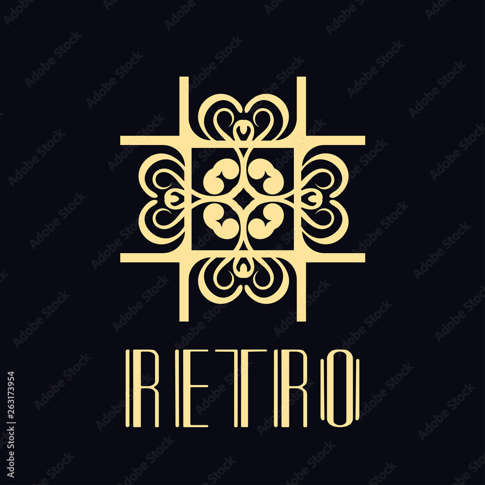 Vector logo design template concept in modern art deco style. Emblem for fashion, beauty and jewelry industry Vector logo design template concept in modern art deco style. Emblem for fashion, beauty and jewelry industry
