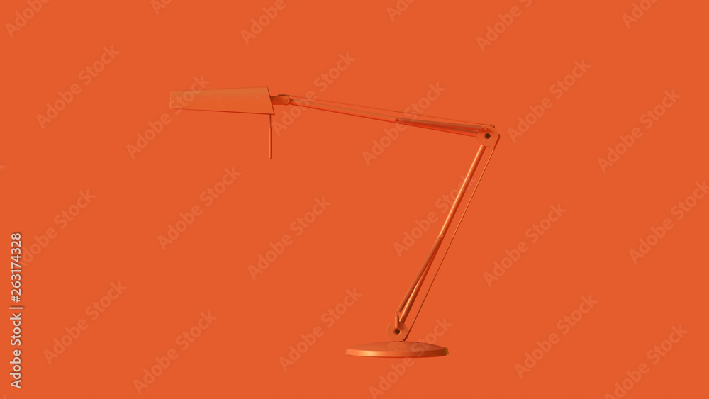 Obraz premium Orange Office Desk Lamp 3d illustration 3d render