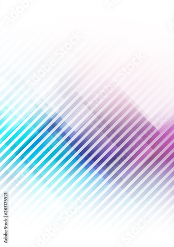 Abstract geometric shape on violet blue background