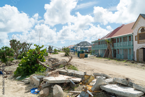 Slika na platnu Hurricane Irma aftermath destruction to some of st