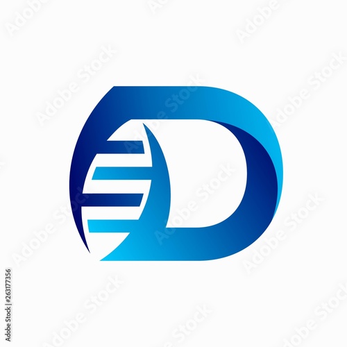 DNA Letter D logo