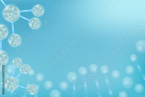 science concept  blue DNA background with space for text  vector illustration. 
