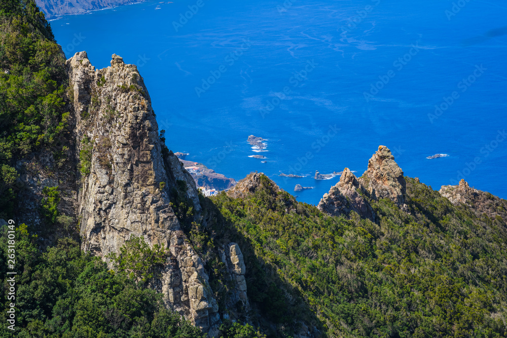 Fantastic view of the coast in the Anaga peninsula. Tenerife. Canary Islands. Spain Fantastic view of the coast in the Anaga peninsula. Tenerife. Canary Islands. Spain