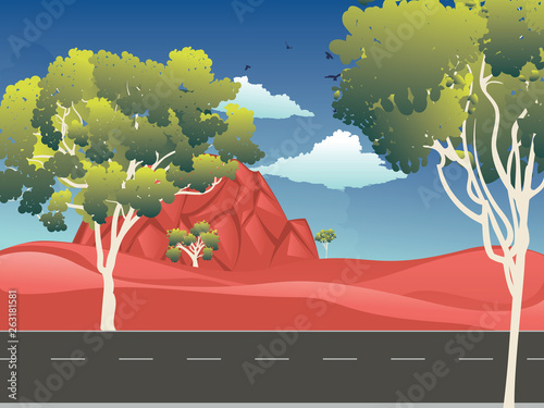 Red Australian desert