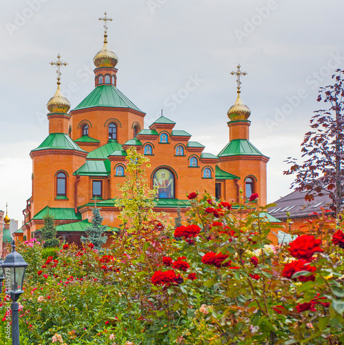 Kiev, Ukraine. Goloseevo monastery church photo