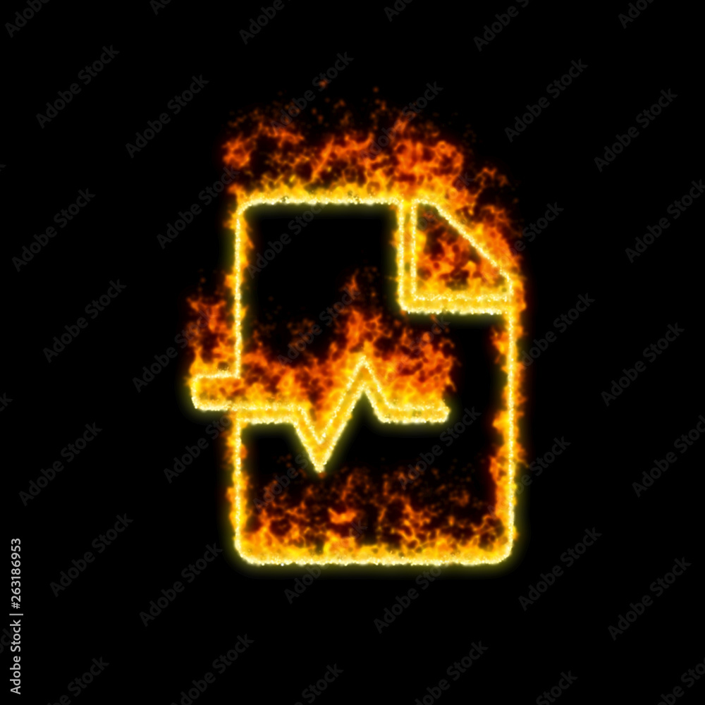 The symbol file medical burns in red fire The symbol file medical burns in red fire