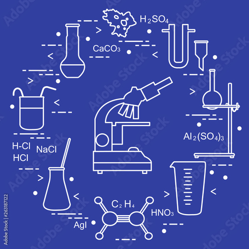 Chemistry scientific, education elements.