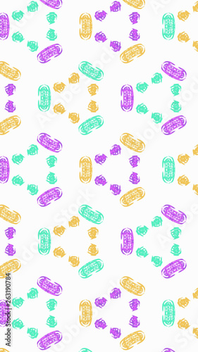 Wallpaper Mural Ornate geometric pattern and abstract colored background Torontodigital.ca