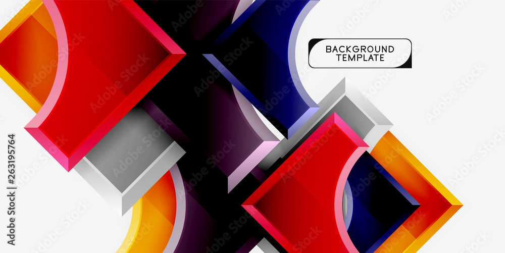 Geometric shapes abstract background