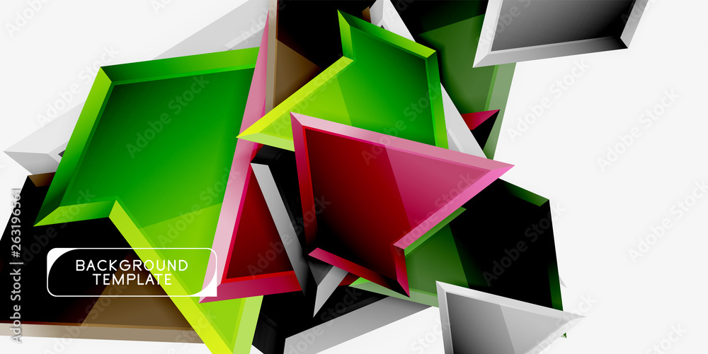 Bright colorful triangular poly 3d composition,abstract geometric background, minimal design, polygonal futuristic poster Bright colorful triangular poly 3d composition,abstract geometric background, minimal design, polygonal futuristic poster