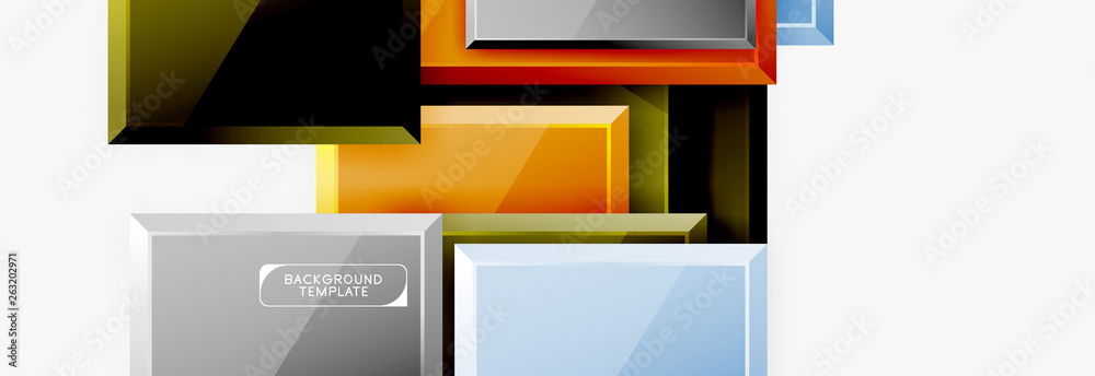 Abstract square composition for background, banner or logo