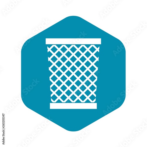 Wastepaper basket icon. Simple illustration of wastepaper basket vector icon for web