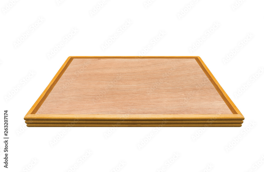 Wooden tray isolated on white background with clipping path Wooden tray isolated on white background with clipping path