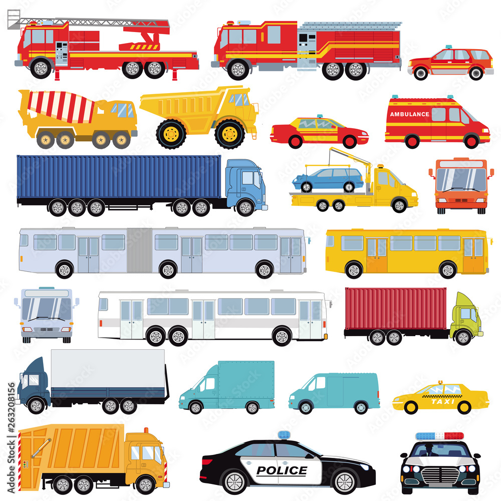 Autos, Lastwagen, Bus