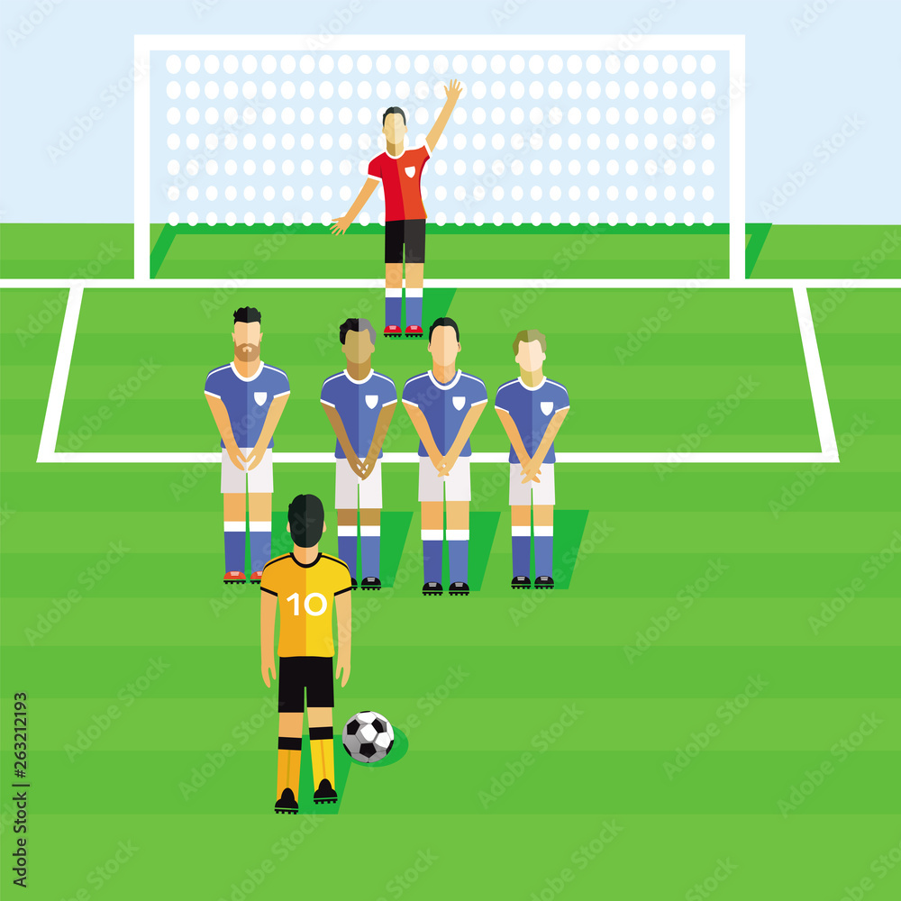 Fototapeta premium Fußball Freistoß