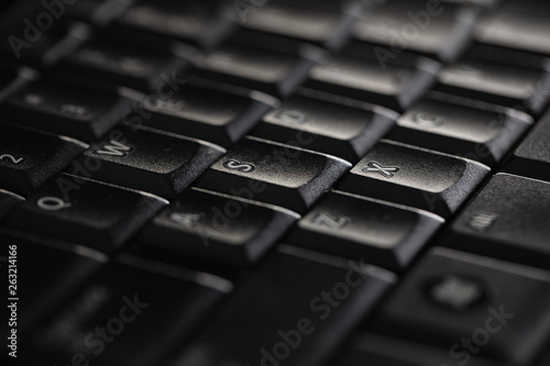 Close-up of a black keyboard 
