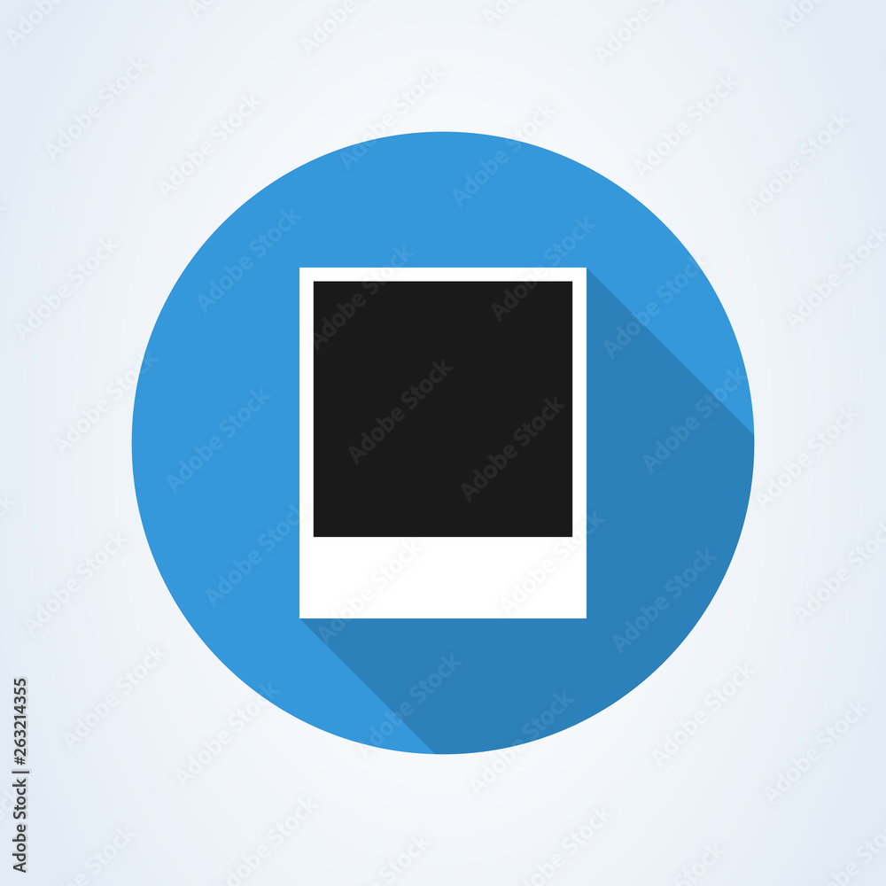 Flat vector photo frame. Template photo design. Vector illustration in simple style Flat vector photo frame. Template photo design. Vector illustration in simple style