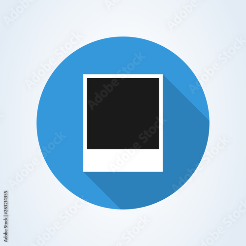 Free Download Flat vector photo frame. Template photo design. Vector illustration in simple style - GFXLoad