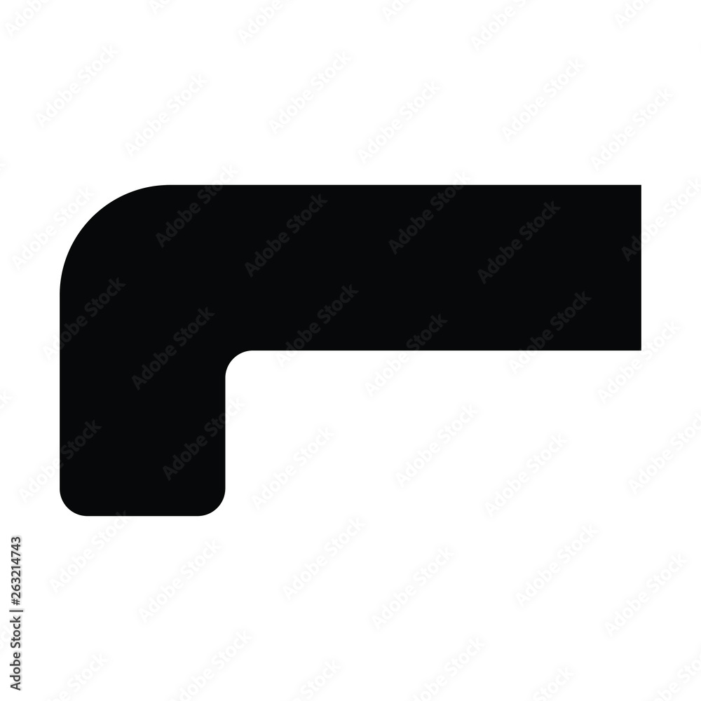 A black and white vector silhouette of a tap A black and white vector silhouette of a tap