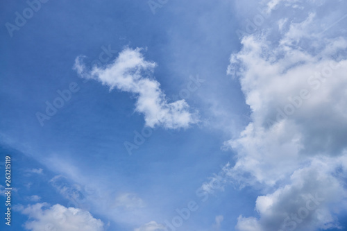 Clouds on a blue sky sunny day