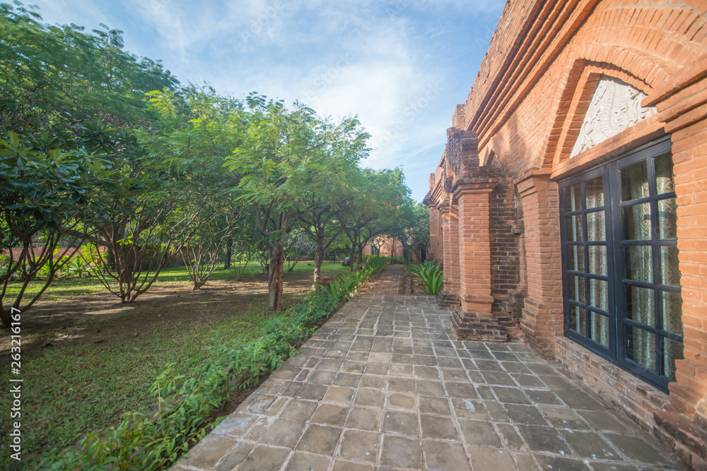 Resort com sua linda arquitetura em Bagan, Myanmar.
