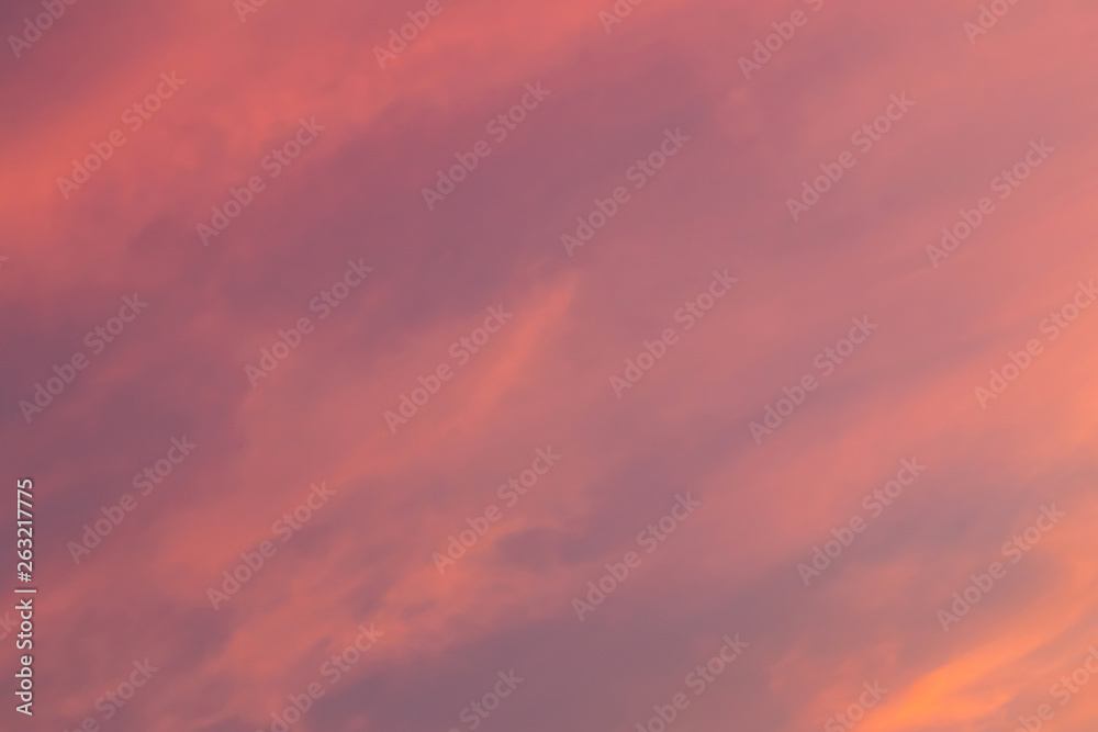 Dramatic sunrise sky shades of the red, natural background