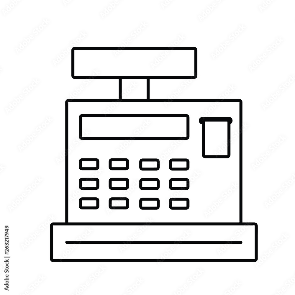 Cash register outline icon Cash register outline icon