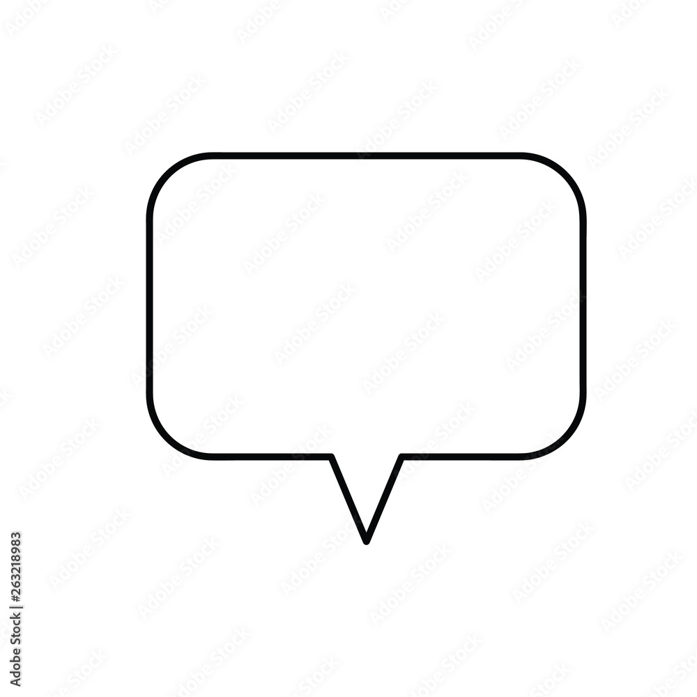 Square speech bubbles outline icon Square speech bubbles outline icon