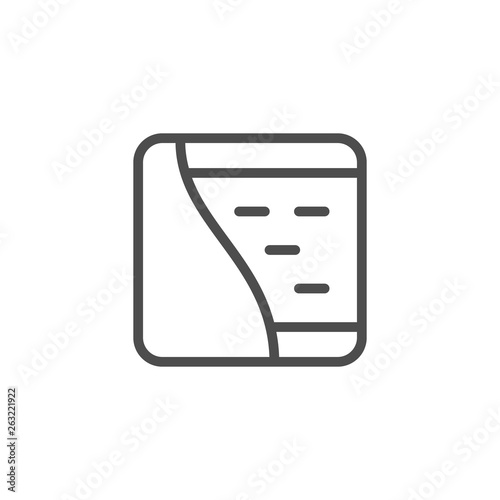 Orthopedic mattress scheme line icon