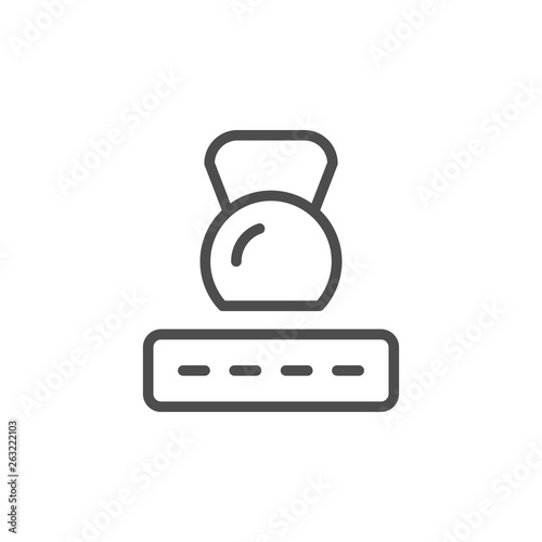 Mattress firmness line icon