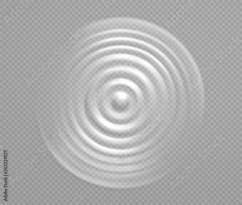 Splash water or milk, wave from drop. Pulsating circular vortex of liquid, top view.
