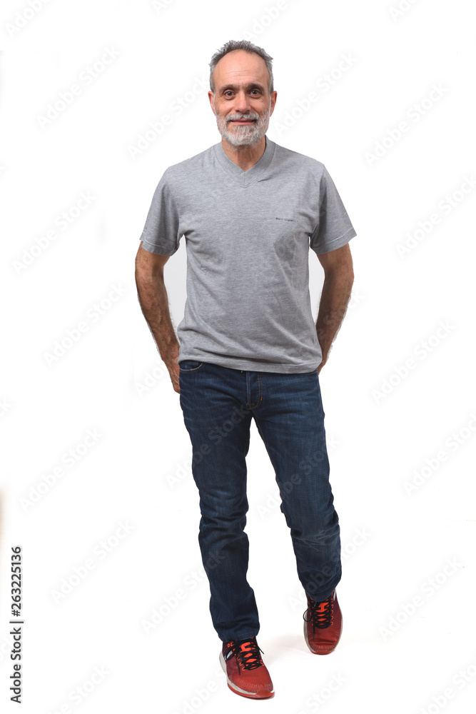 man walking on white background man walking on white background