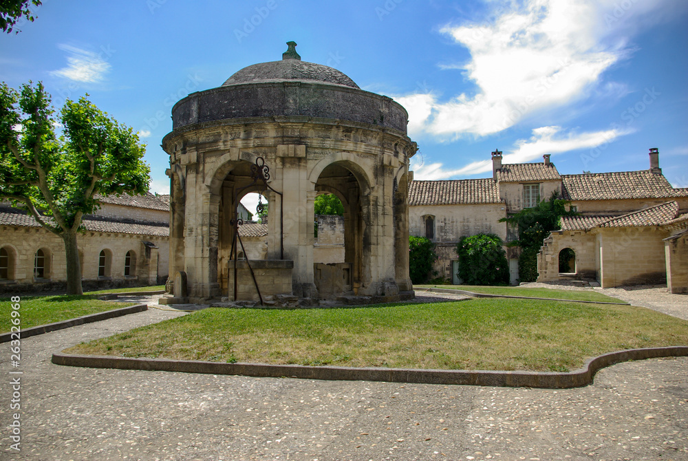 The Courtyard of the Chartreuse du Val de Bénédiction, Villeneuve-lès-Avignon, France