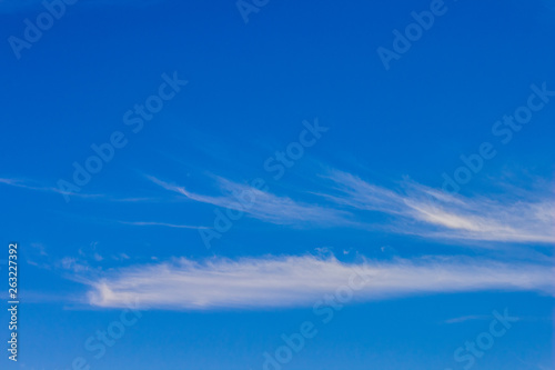 vivid blue sky with high clouds air natural background