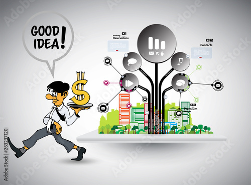 Infographic vector elements for business illustration