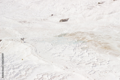 Pamukkale, Turkey. View of the white salt terraces. Near Denizly town and antique city Hierapolis photo