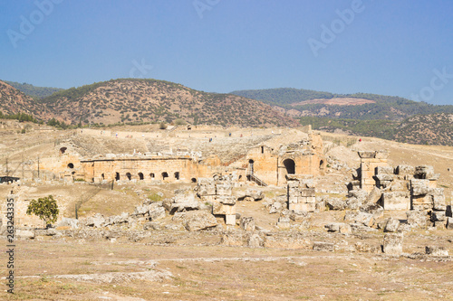 Antique city Hierapolis. Turkey. View on the ruins