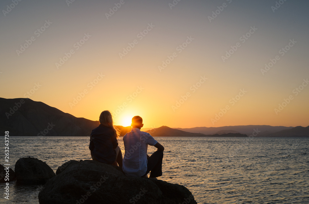 Summer holiday guy and girl Summer holiday guy and girl