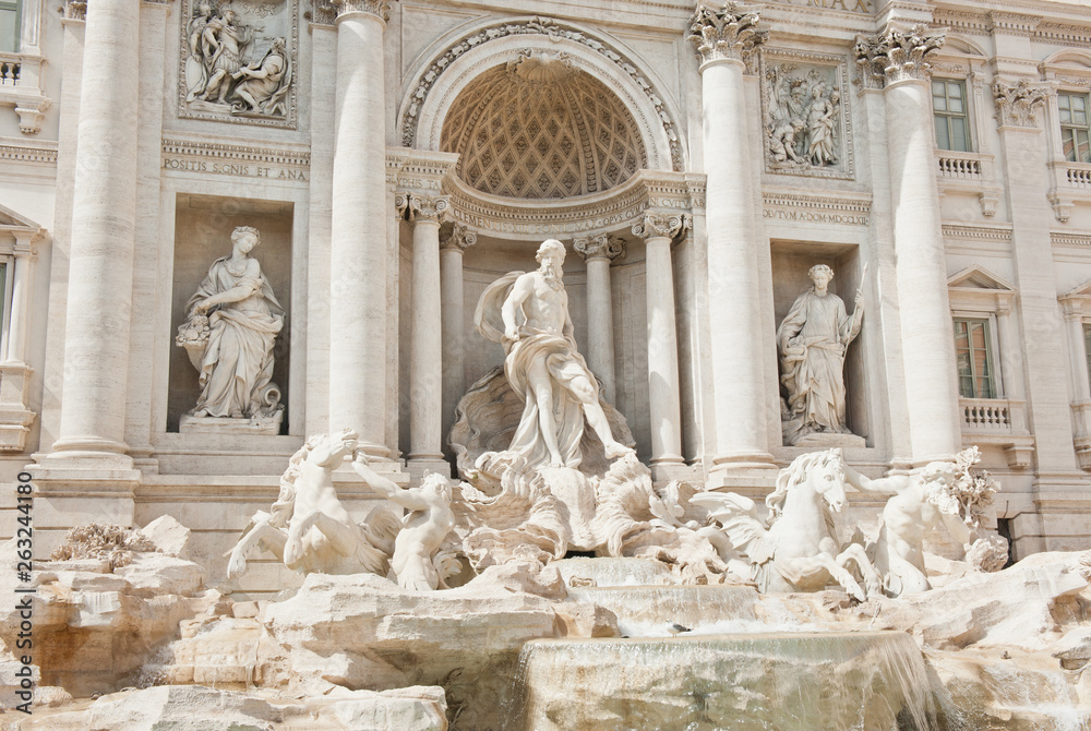 The Trevi Fountain  in Rome, Italy