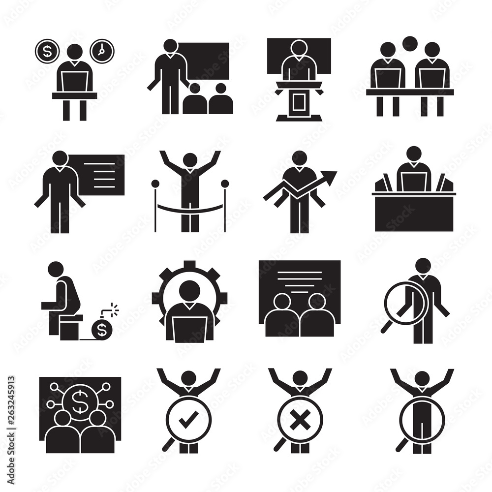 business management, meeting, conference, organization and office icons set business management, meeting, conference, organization and office icons set