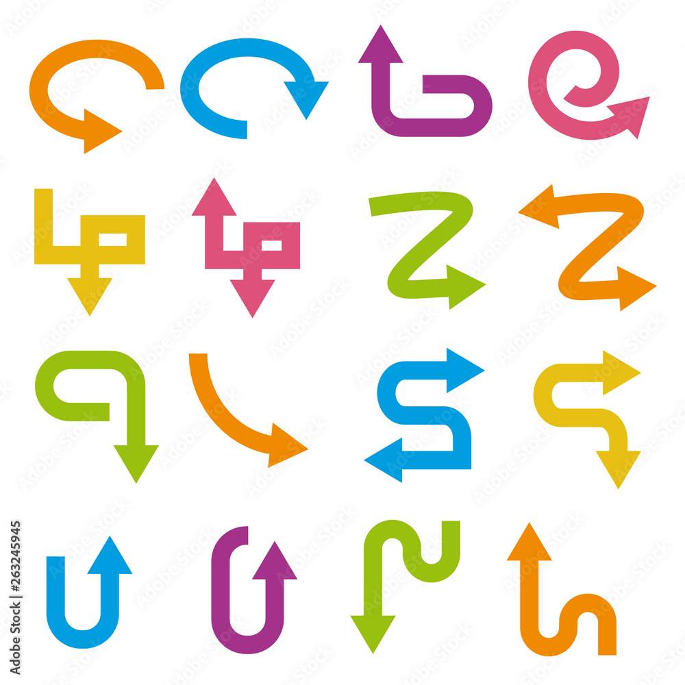colorful arrow icons colorful arrow icons