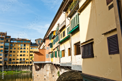 The Ponte Vecchio (Old Bridge). Bridge over the Arno River. Florence. Italy