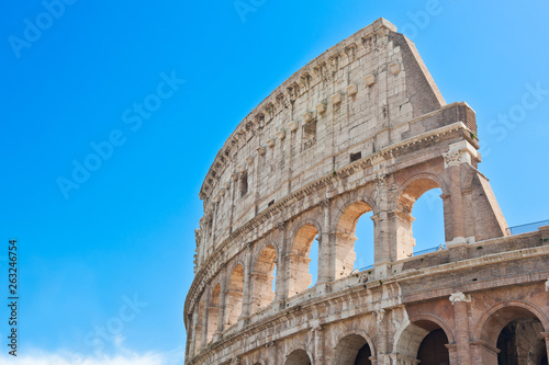 Colosseum against blue sky, Rome, Italy