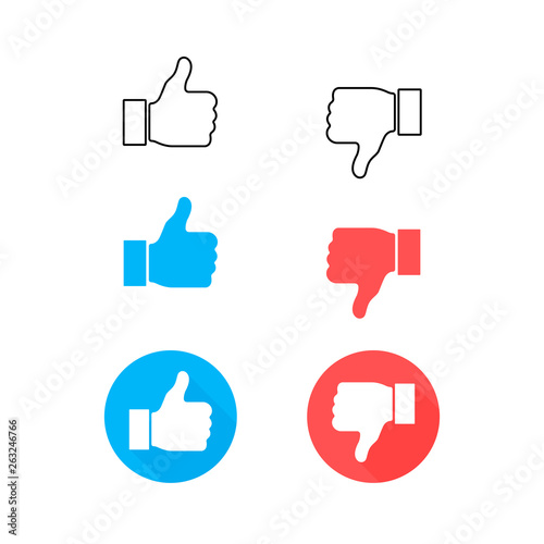 Set Like and Heart icon. Live stream video, chat, likes. Social media. Graphic design